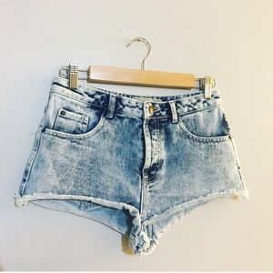 TopShop Moto Rolled Denim Shorts Size US 6